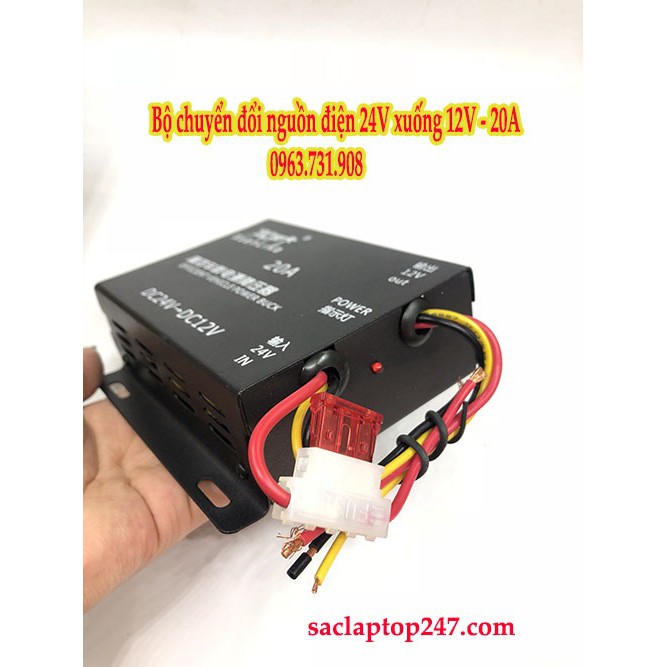 BỘ CHUYỂN ĐỔI NGUỒN 24V XUỐNG 12V 20A CHÍNH HÃNG