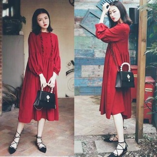 Đầm baby doll đỏ