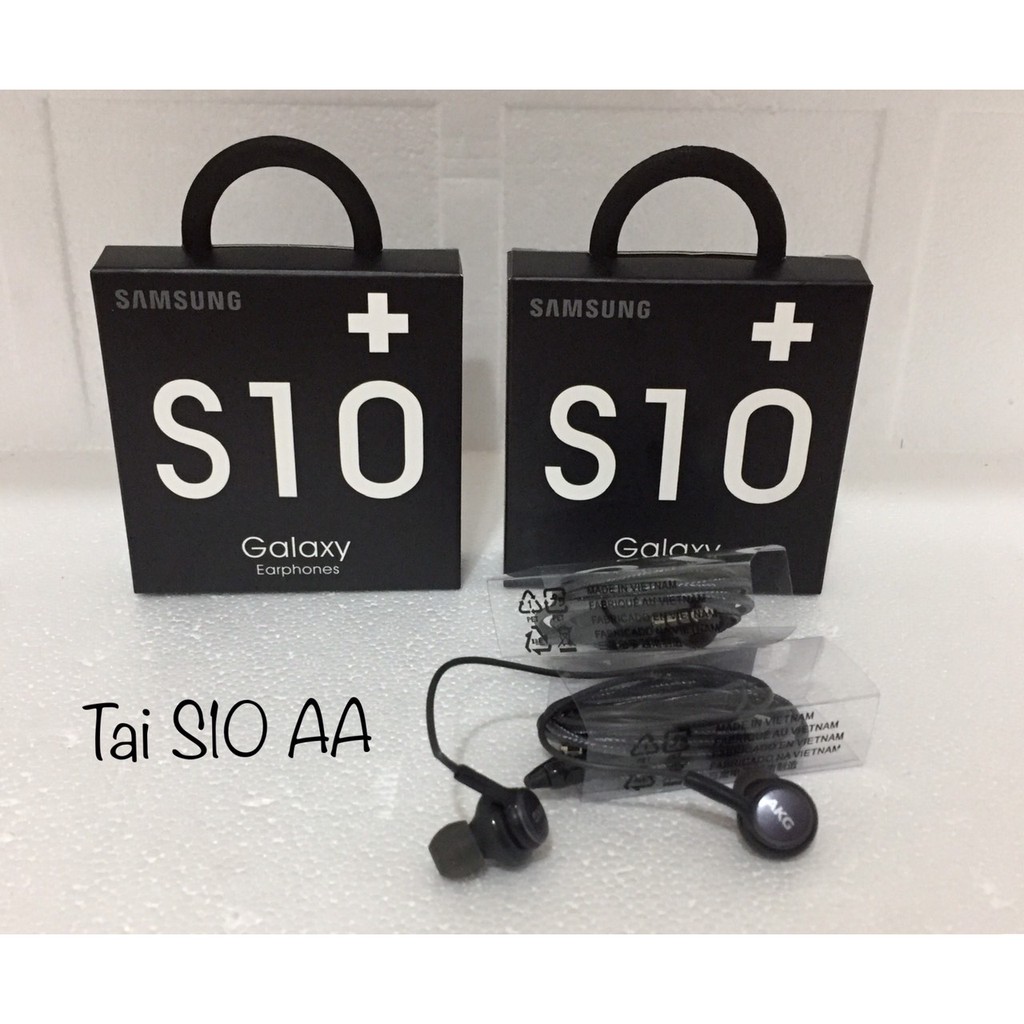 Tai Nghe SamSung S10+ AKG Tai Nghe Nhét Tai Có Dây Chân Tròn Âm Thanh Sống Động Màu Đen