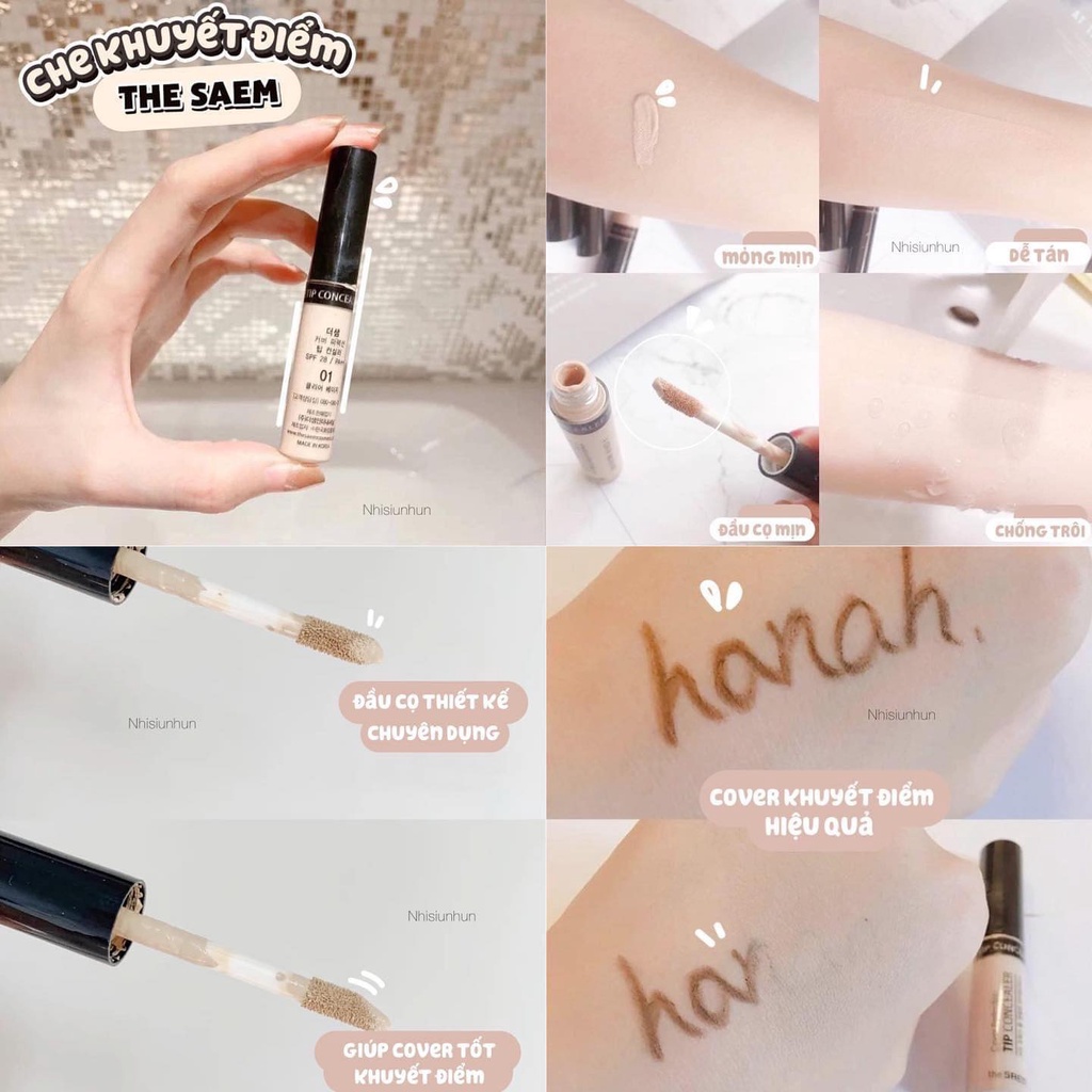 Che khuyết điểm The Saem Cover Perfection Tip Concealer