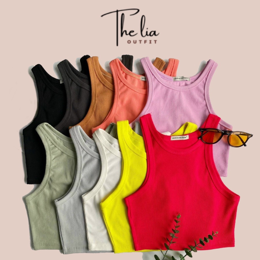 Áo ba lỗ sát nách croptop nữ ôm body basic thun tăm