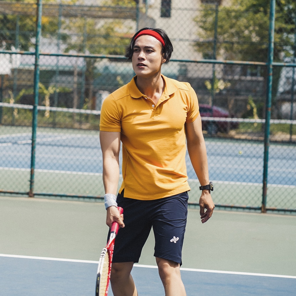 Áo thun POLO nam cổ bẻ vải cá sấu Cotton xuất xịn, chuẩn form màu Vàng - POMANO | BigBuy360 - bigbuy360.vn