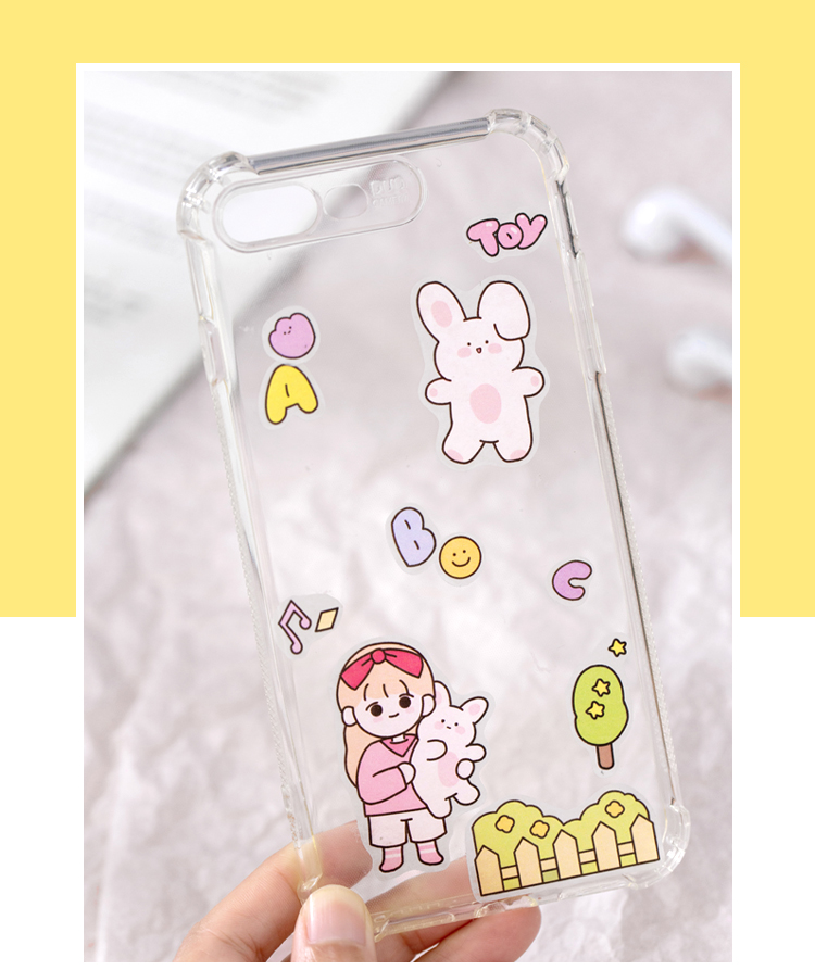 Flowertree Sticker Set 20 tờ nhãn dán phong cách mẫu giáo xinh xắn dùng trang trí