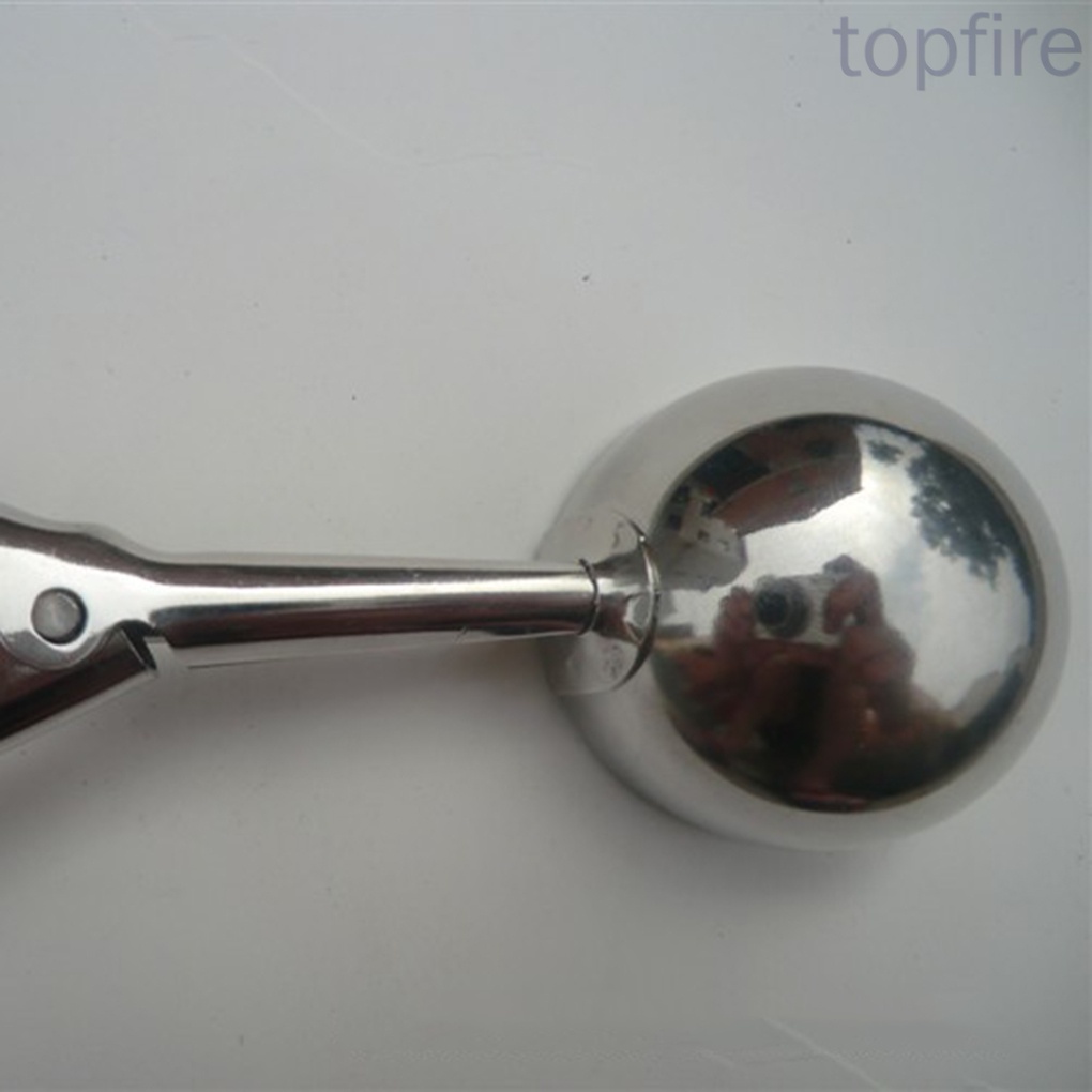 [Topfire]Ice Cream Scoop Trigger Metal Cookie Spoon Melon Baller Stainless Steel Dough Spoon Scooper