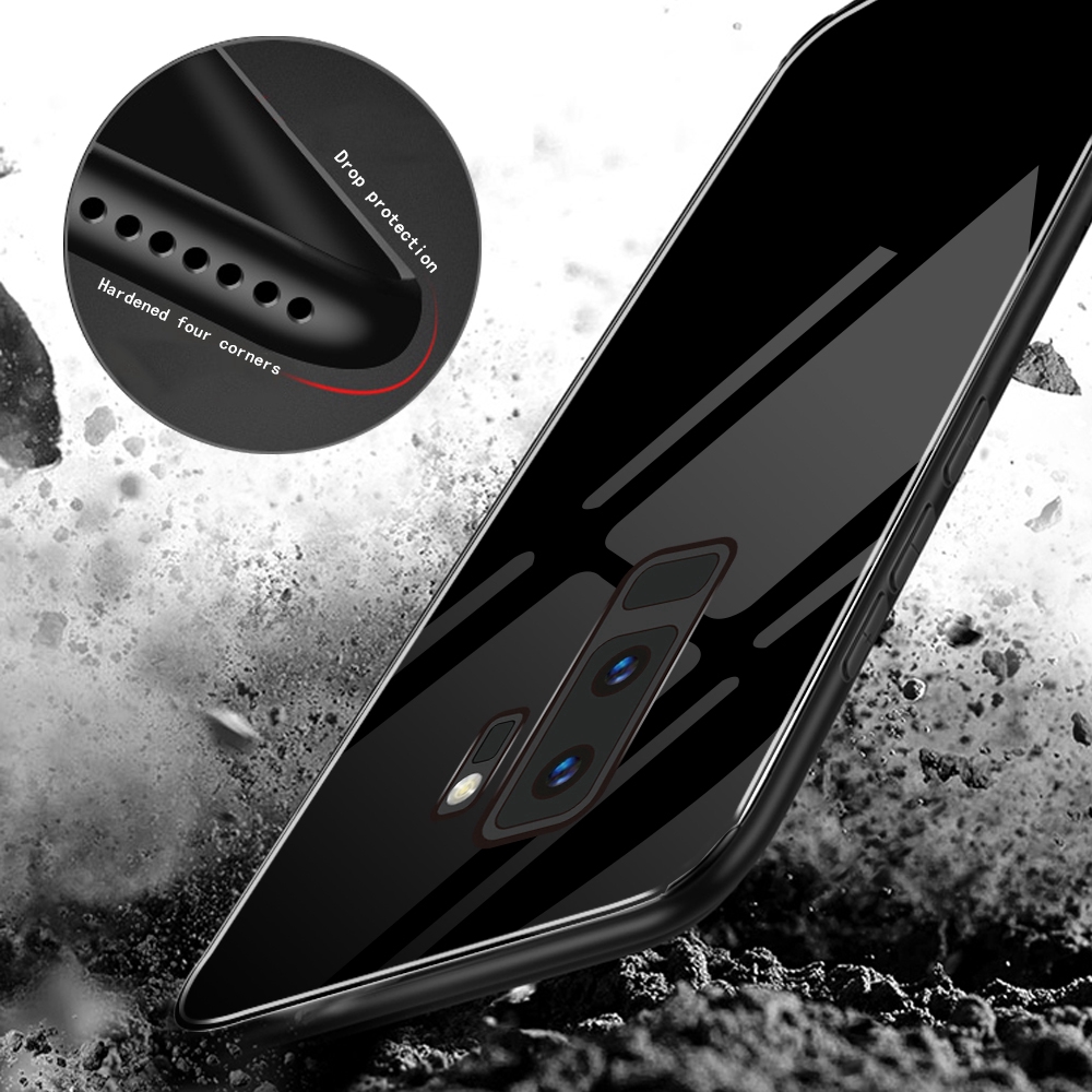 Ốp lưng kính cường lực cho Samsung Galaxy S8 Plus Galaxy S8 S9 S10 Plus S10e Note 8 9 10 Plus
