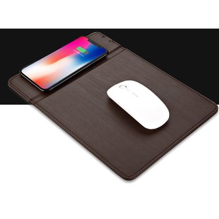 Lót chuột kiêm sạc không dây da PU cao cấp