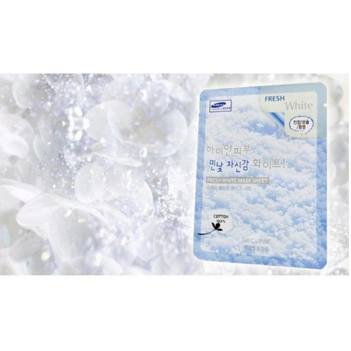 Combo 5 Mặt nạ tuyết dưỡng trắng da 3W Clinic Fresh White Mask Sheet 23g x 5