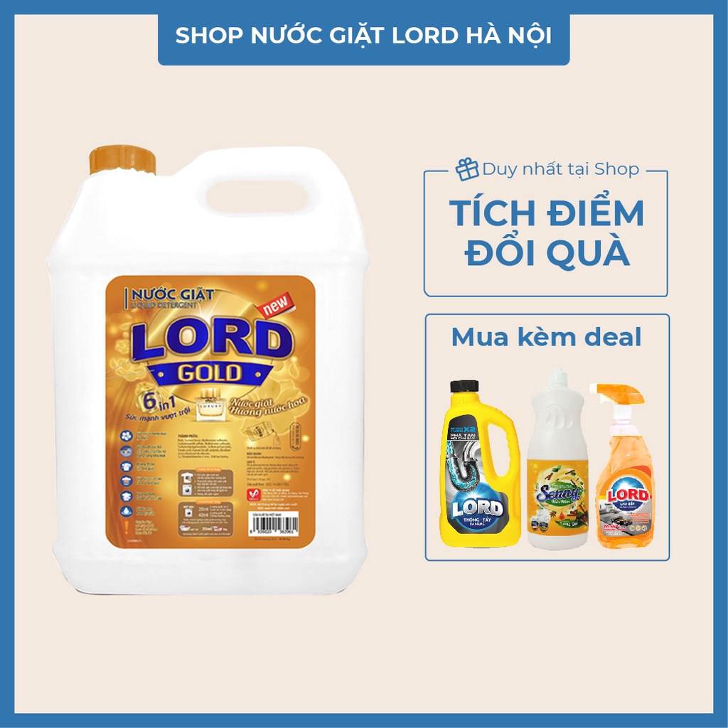 Nước giặt Lord Gold 10kg hương nước hoa