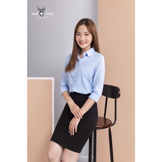 Áo sơ mi nữ tay ngắn công sở đen
