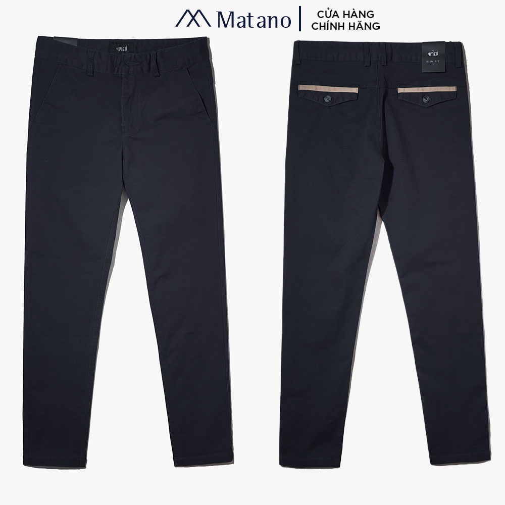 Quần kaki nam đẹp MATANO QK003 kiểu dáng dài, form slimfit tôn dáng, vải kaki cotton cao cấp co giãn