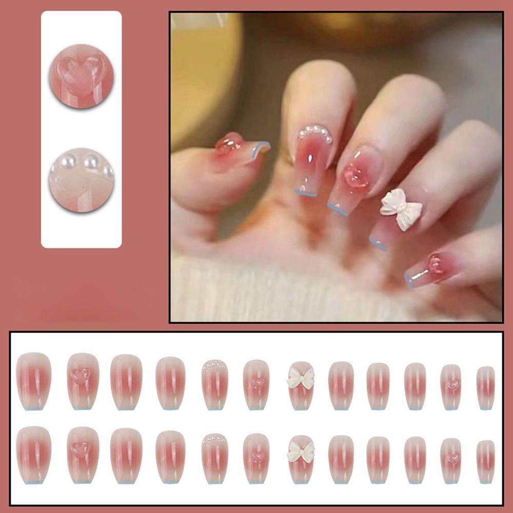 Set 24 Móng Tay Giả Có Thể Tháo Rời