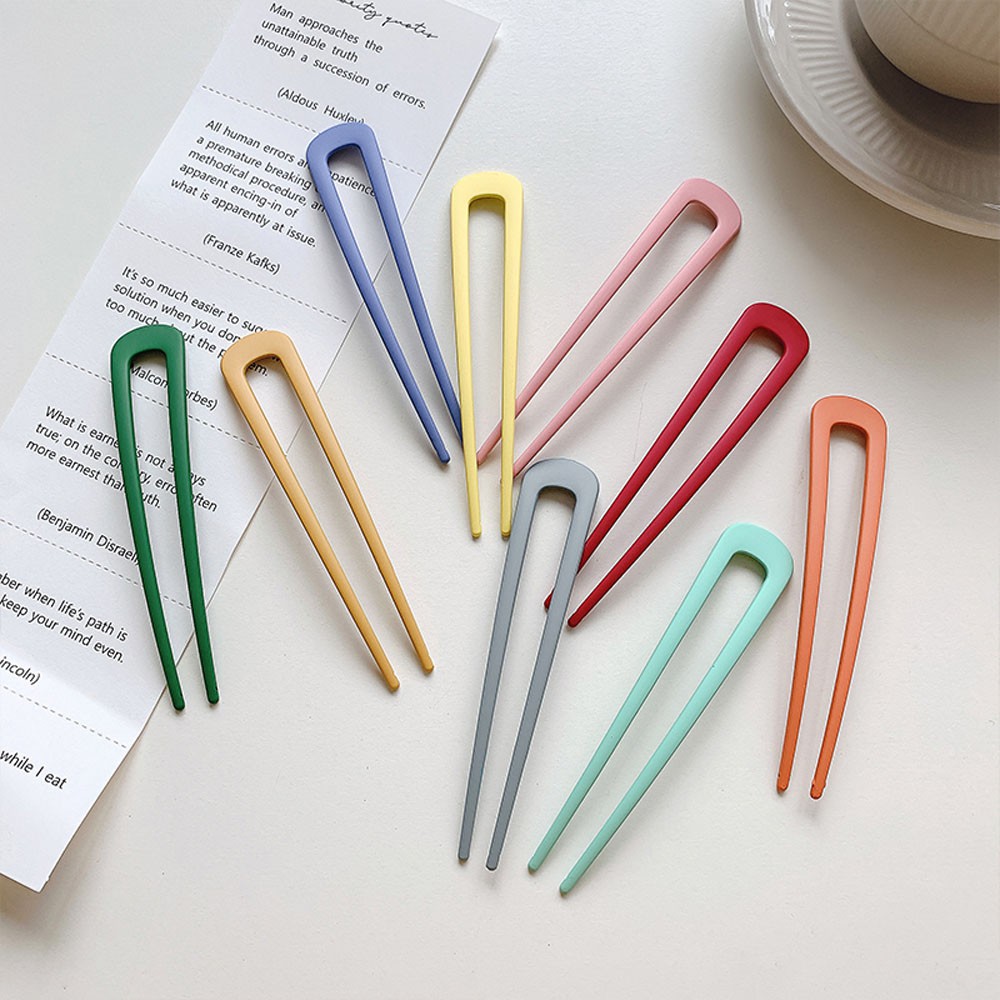 Trâm Cài Tóc Chữ U Nhiều Màu Sắc Trang Nhã Dành Cho Nữ