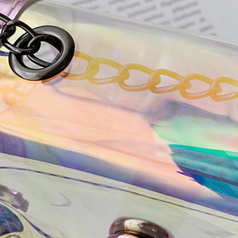 Túi Đeo Chéo Mini Trong Suốt Phối Dây Đeo Sợi Xích Thời Trang Cho Nữ