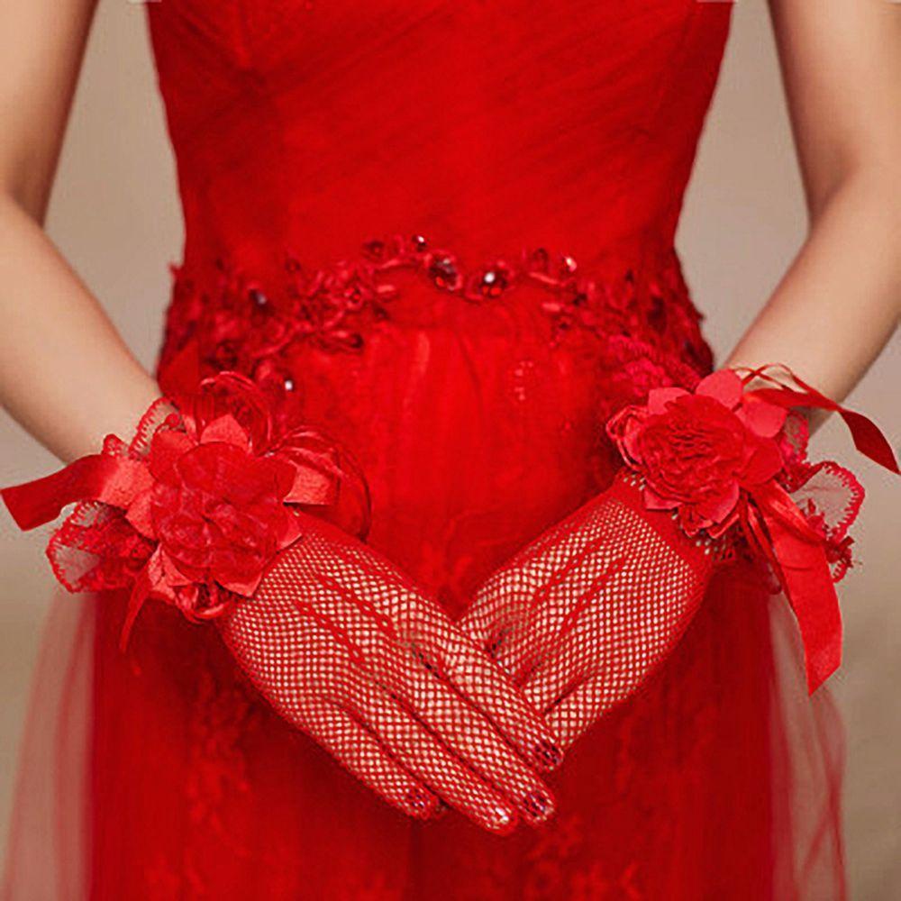 FORBETTER Găng Tay Chống Nắng Co Giãn Phong Cách Lolita Hàn Quốc Cho Cô Dâu