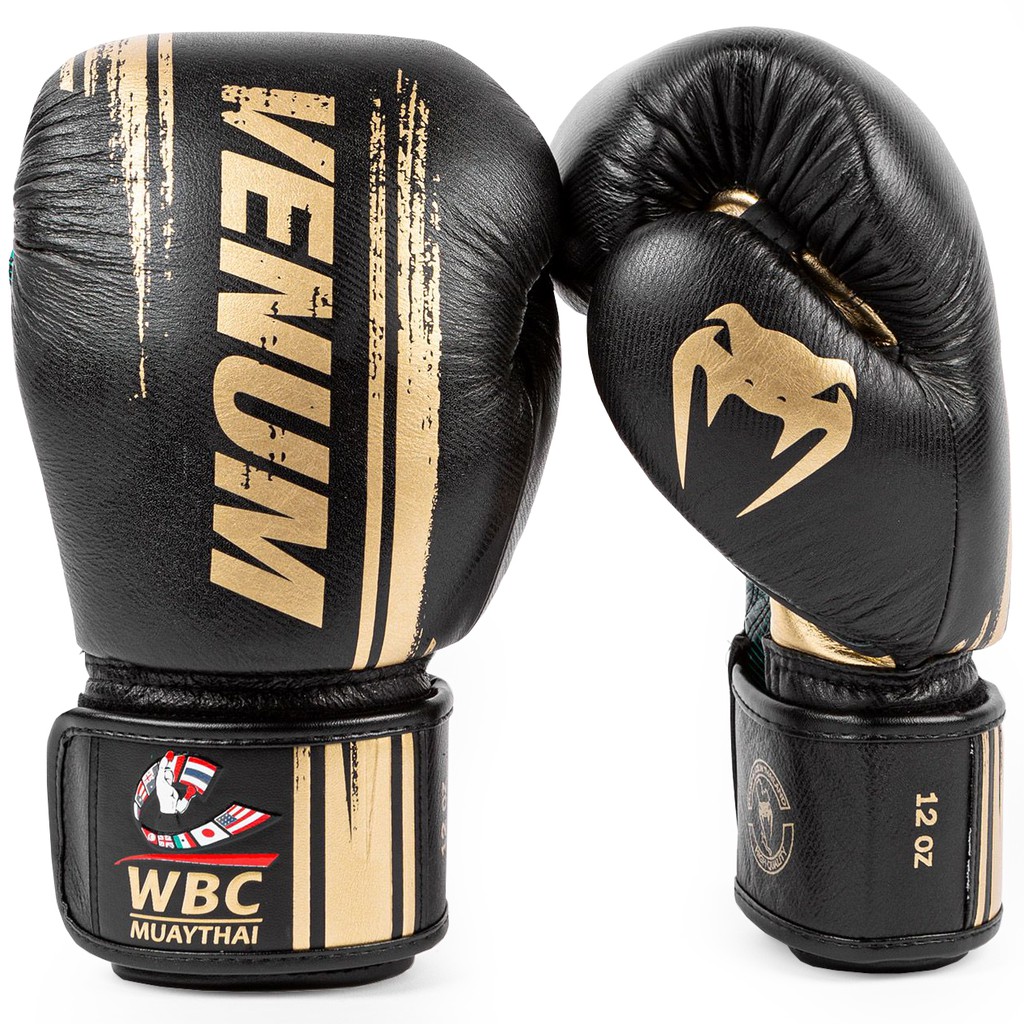 Găng tay boxing Venum WBC Muay Thai chính hãng - Black/Gold