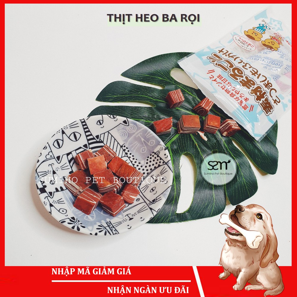 Bánh thưởng cho chó Sumiho (Ba rọi heo) (100gr/túi) Đồ ăn cho chó mèo thú cưng