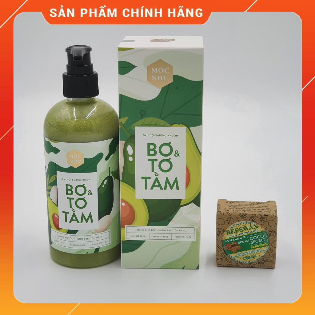 Dầu gội Dưỡng Tóc Nhuộm & Tóc Hư Tổn Nặng Bơ Tơ Tằm Mộc Nhu 300ml ⚡️Combo Hấp Dẫn⚡️