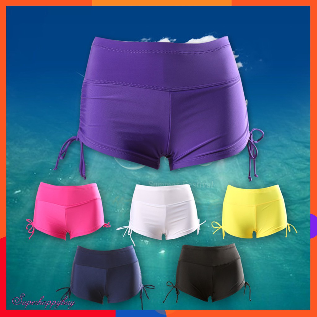 Quần Short Đi Biển Màu Đen Chất Liệu Thấm Hút Nhanh Chóng