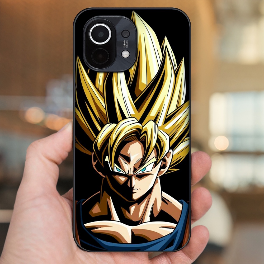 Ốp lưng Xiaomi Mi 11 viền đen in hình Goku Dragon Ball