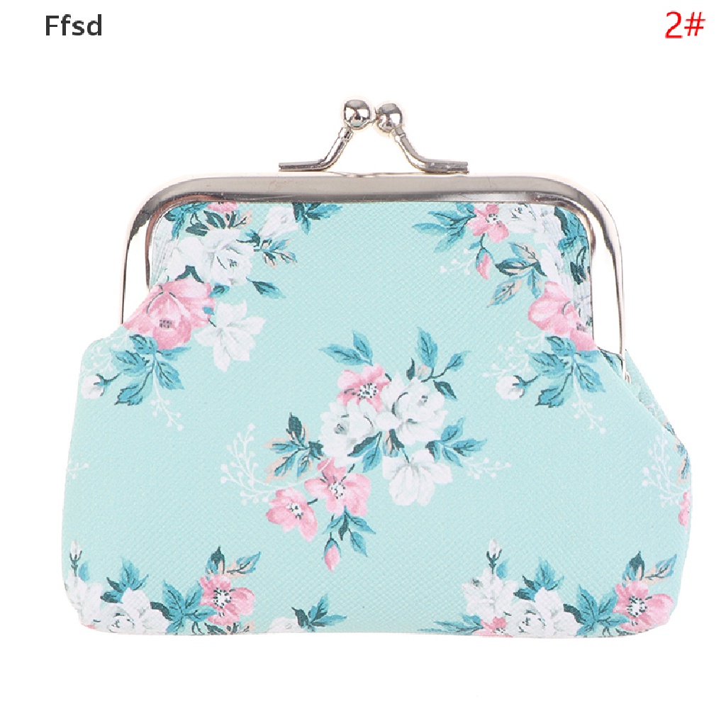 {Ffsd} Ví Da PU Dạng Nhỏ In Họa Tiết Hoa Đựng Tiền / Kẹo Cưới * Hot