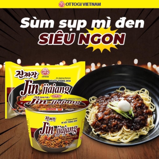 Mì ly ăn liền jin jajjang  xốt tương đen ottogi 70g