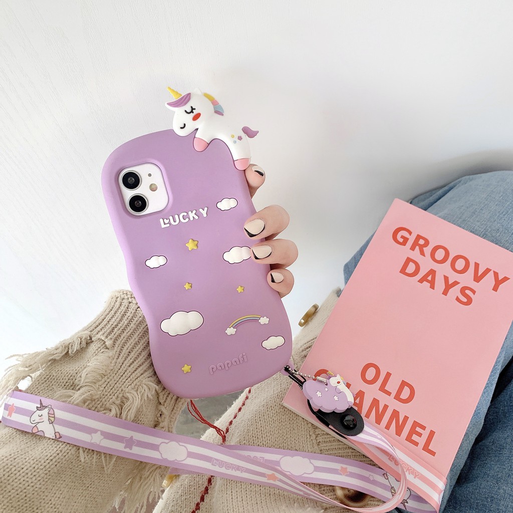 Ốp Điện Thoại Silicon Họa Tiết Hình Kỳ Lân Cho Iphone 7 Iphone 7 Plus X Xs Max XR Iphone 8 11 Pro 12 12 Pro 12 Promax | BigBuy360 - bigbuy360.vn