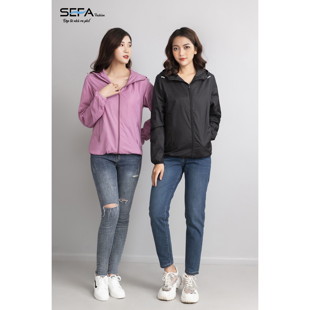 Áo gió nữ vân SEFA hai lớp | BigBuy360 - bigbuy360.vn
