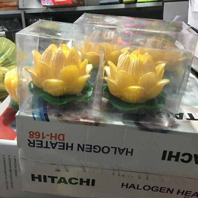 Set 1 cặp nến hoa sen