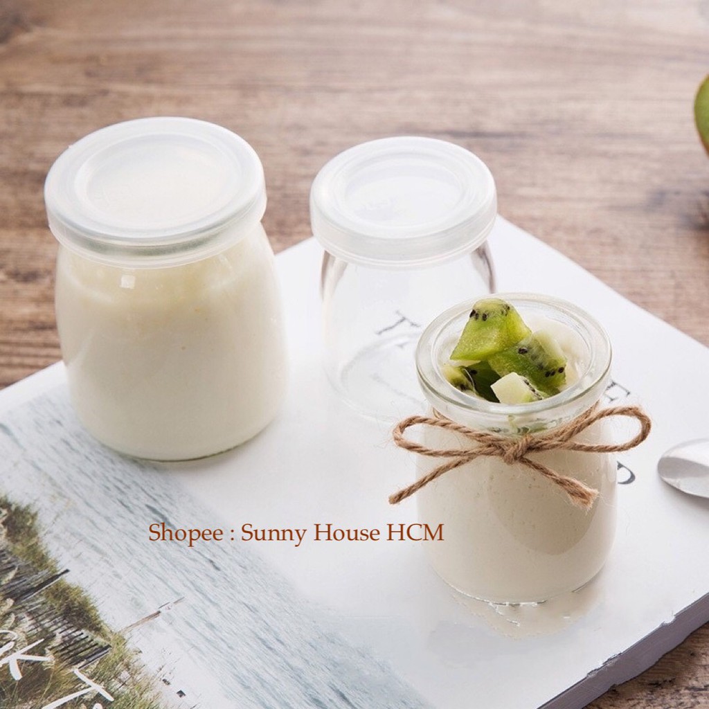 Hũ Thủy Tinh Có Nắp 200ml (Loại Siêu Dày Chất Lượng) Làm Sữa Chua, Váng Sữa, Bánh Flan,... | BigBuy360 - bigbuy360.vn