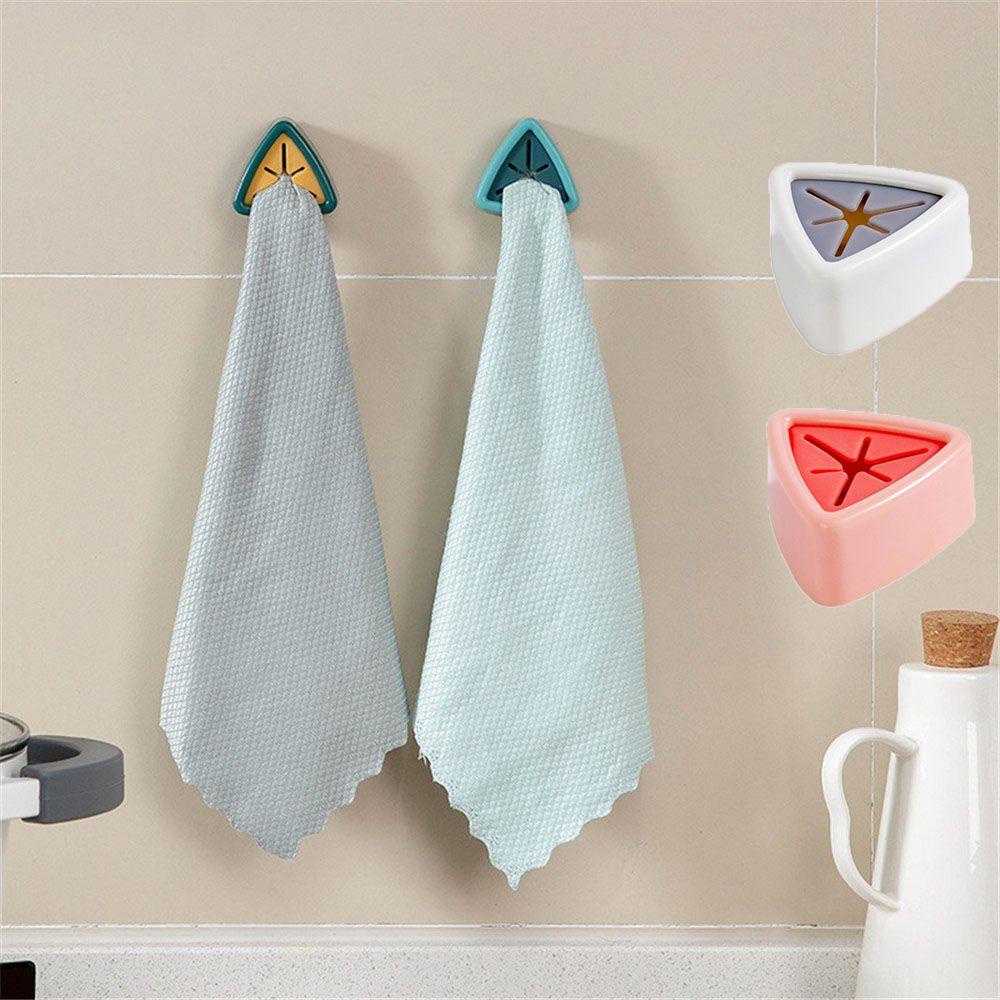 LEISURE Towel Holder Bathroom Tool Portable Wash Cloth Hook Punch Free
