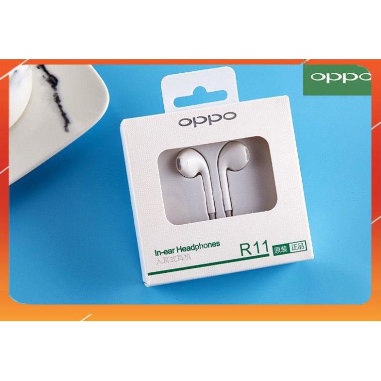 (CHÍNH HÃNG - ÂM THANH CỰC CHẤT) TAI NGHE OPPO R11 GIÁC 3,5MM