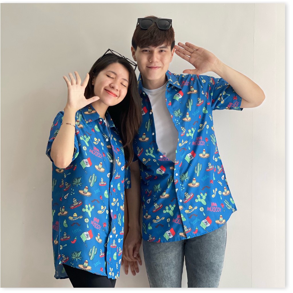 ÁO SƠ MI NAM NỮ, THIẾT KẾ HỌA TIẾT SIÊU NGẦU,CHẤT LIỆU VÃI THOÁNG MÁT KHÁNH AN STORE