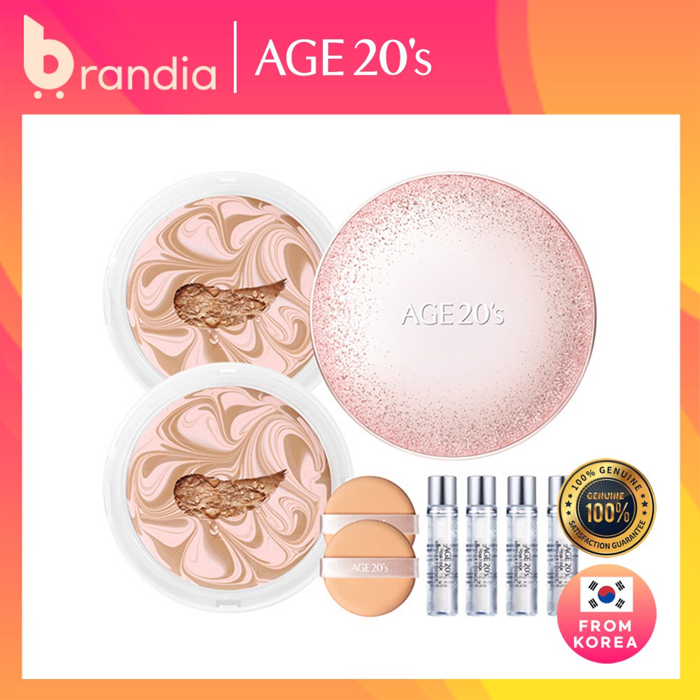 [Hàng mới về] Set phấn phủ lấp lánh AGE 20's kèm 2 lõi thay thế 12.5g và 4 tinh chất dưỡng da 10ml