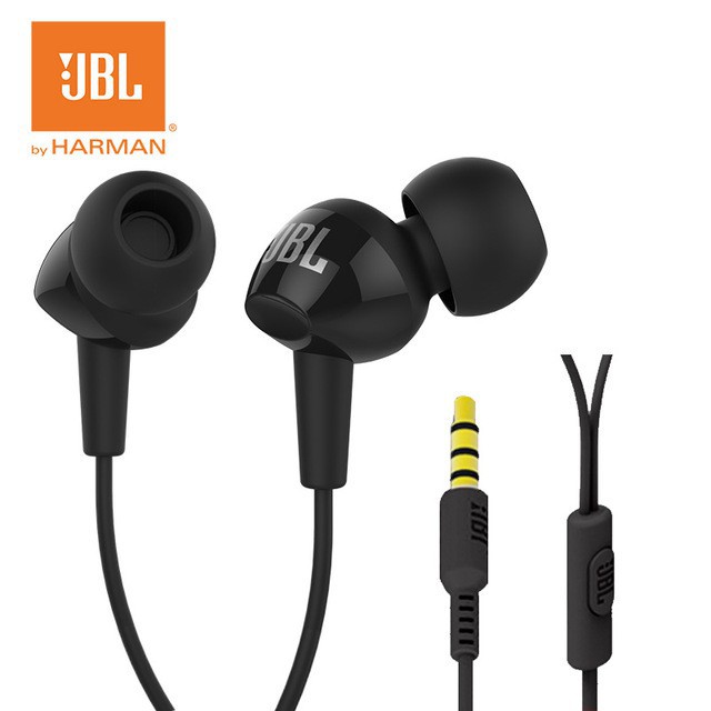 JBL C100Si 3,5 mm Tai nghe có dây Tai nghe âm thanh nổi Bass cho Android IOS Tai nghe thể thao HIFI