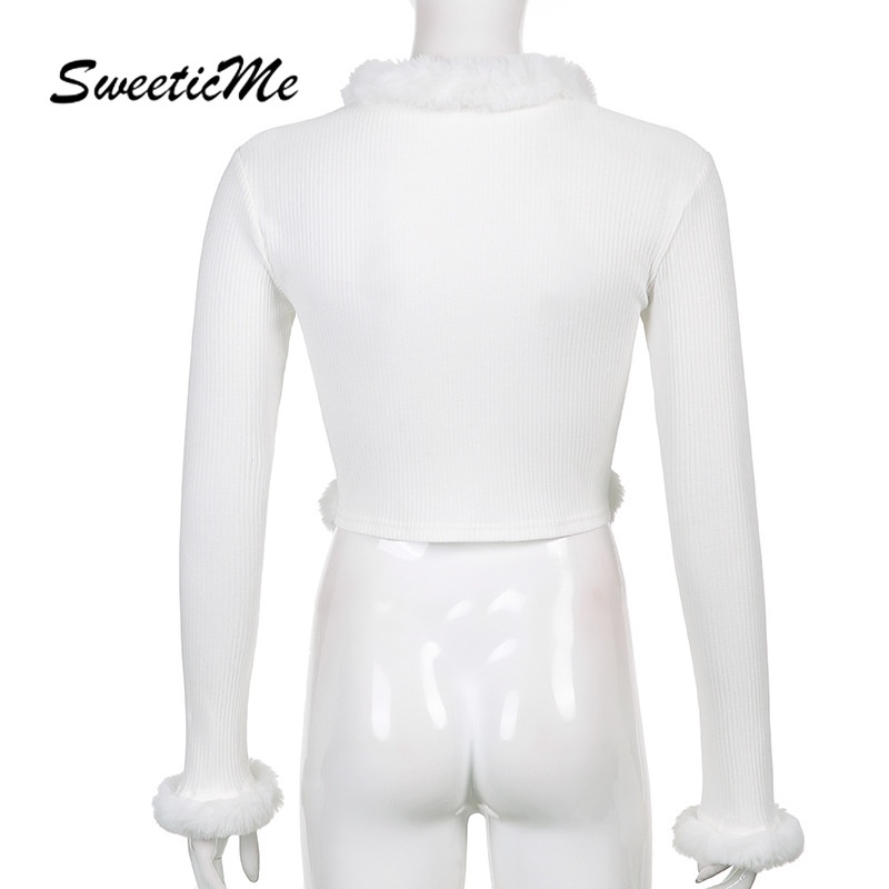 Áo Khoác Cardigan Phối Lông Cột Dây Thiết Kế Mới Thời Trang Dành Cho Nữ