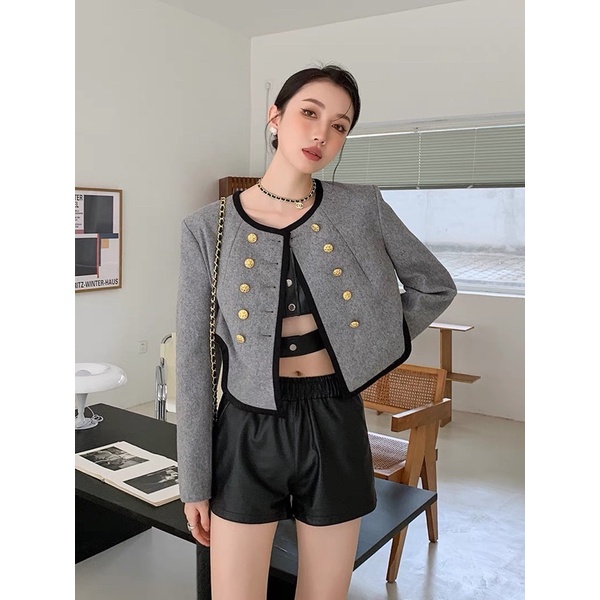 Áo vest ghi lê koreastyle