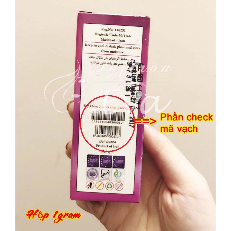 Hộp 3gr Saffron Iran Loại Negin/ Nhụy Hoa Nghệ Tây Iran loại Negin hộp 3gr