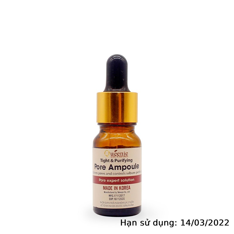 Tinh chất se nhỏ lỗ chân lông Queenie AC Pure trải nghiệm 10ml