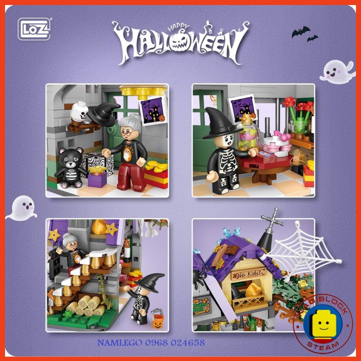 Bộ đồ chơi lắp ráp mô hình nhà Halloween LOZ 1233