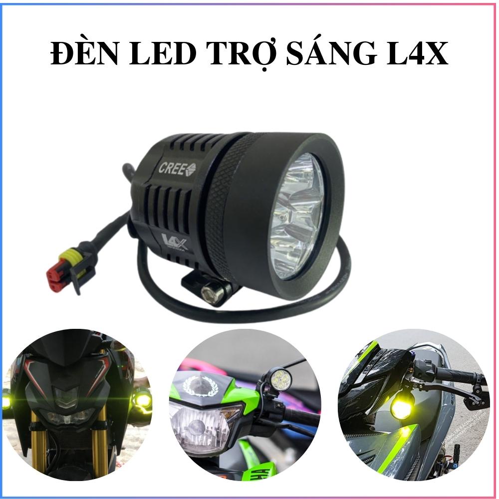 Đèn Led Trợ Sáng L4X Cho Xe Máy Đi Đêm Cực Sáng, Đèn trợ sáng xe máy Phá Sương