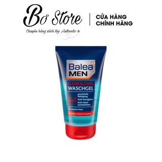Sữa rửa mặt Balea Men 3In1 làm sạch mụn đầu đen và bã nhờn, 150ml
