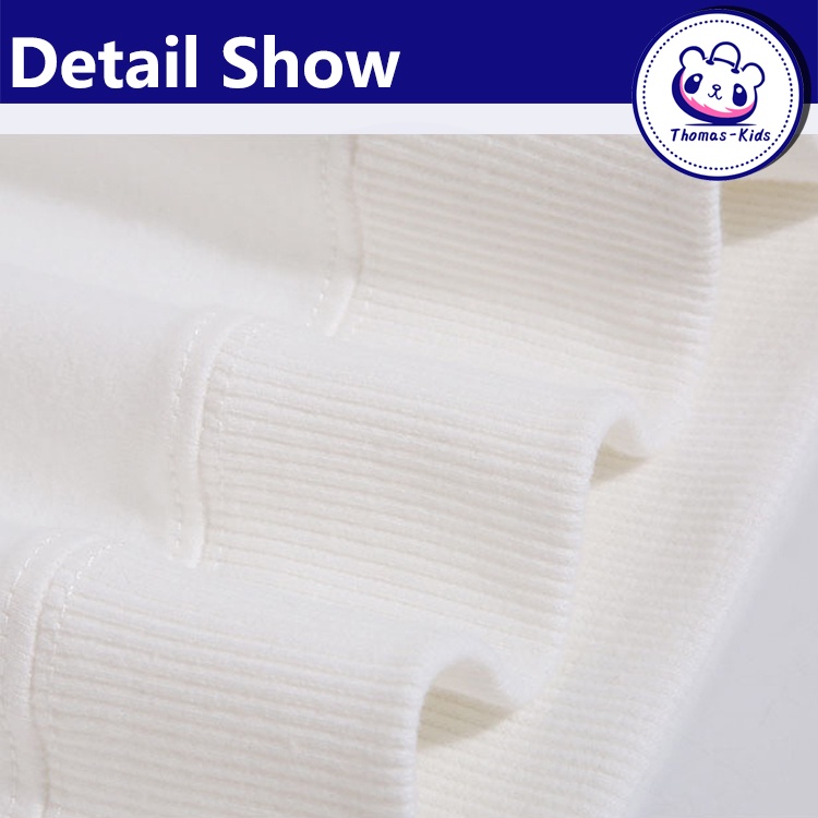 [THOMAS KIDS] Áo Thun Cotton Tay Dài Cổ Tròn Thoáng Khí In Hình Chú Vịt Dễ Thương Thời Trang Cho Bé Gái 3-8 Tuổi