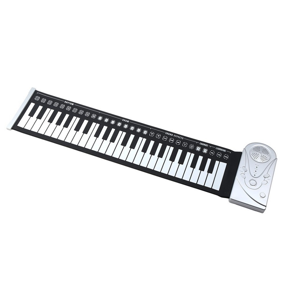 (TKPC)-   Xả Kho Đàn piano điện tử bàn phím cuộn dẻo 49 keys (Trắng)  (cherri)