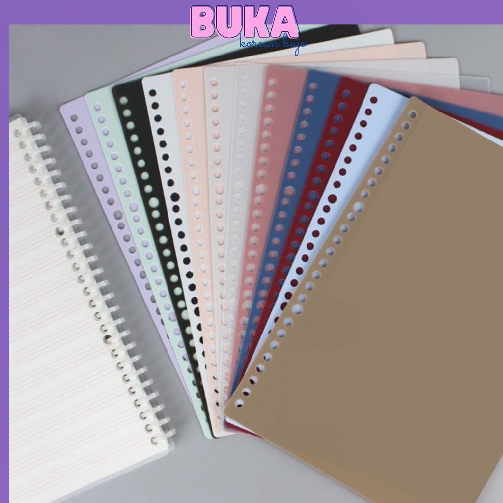 Bìa sổ còng Nhựa Nhiều Màu A4 B5 A5  DecorMe Bìa Nhựa đã đục lỗ làm sổ planner bullet journal