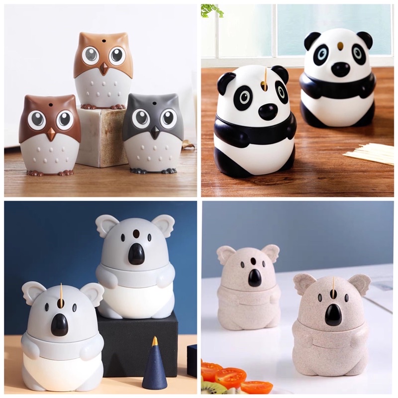 Lọ Tăm Tự Động Hình Thú Ngộ Nghĩnh Cam Homeware