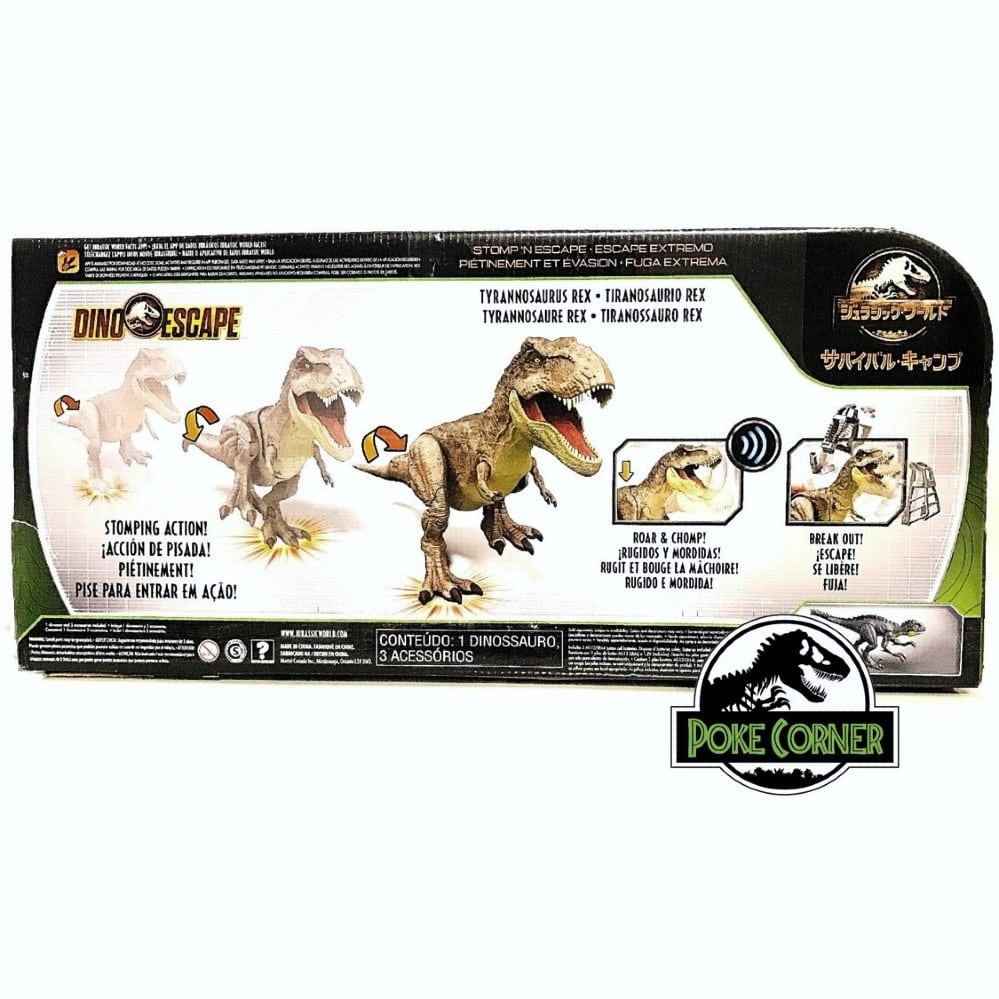 Mô Hình Khủng Long Bạo Chúa Tyrannosaurus Rex  Stomp ‘N Escape chính hãng Jurassic World Camp Cretaceous Dài 54cm