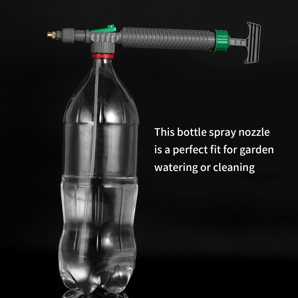 High Pressure Air Pump Manual Sprayer Adjustable Drink Bottle Spray Head Nozzle Garden Watering Tool