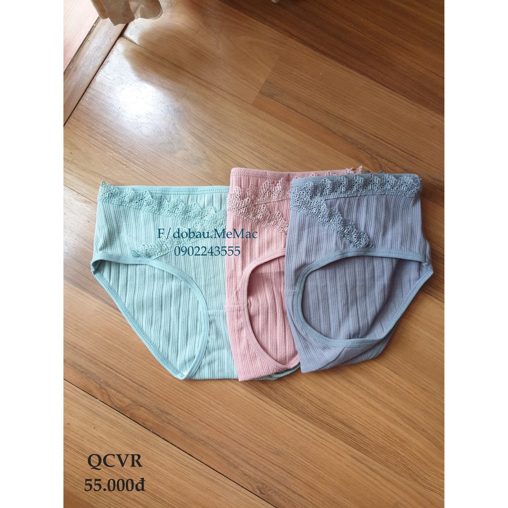 😒(CHỌN MÀU) Quần lót bầu cotton co giãn mềm mịn - quần chip bầu cạp chéo mặc thoải mái nhẹ nhàng, hàng QCCC