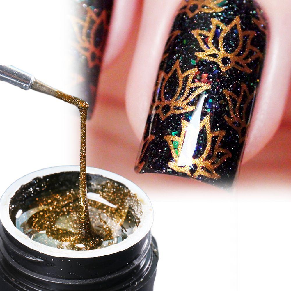 Lọ Gel Sơn Móng Tay Kim Tuyến Lấp Lánh DIY|Gel Sơn Móng Tay Màu Phản Quang