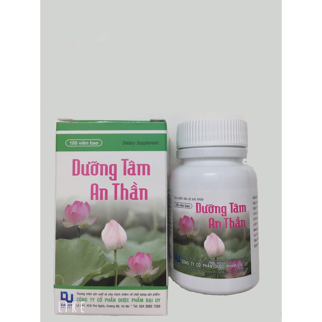 Ngủ ngon DƯỠNG TÂM AN THẦN- Đại Uy (hộp 100 viên) - giúp ăn ngủ ngon nguồn gốc dược liệu thiên nhiên